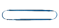 Anneaux de sangle Ellipse - EN 566 - EN 795B Bleu - 0.80 m