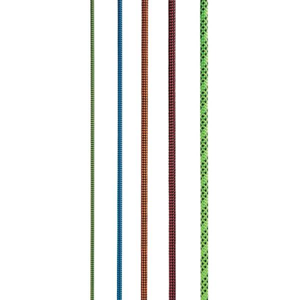 Cordelettes auxiliaires - Conforme EN 564 8 mm - Noir/Vert fluo - 10 m en sachet - Type L